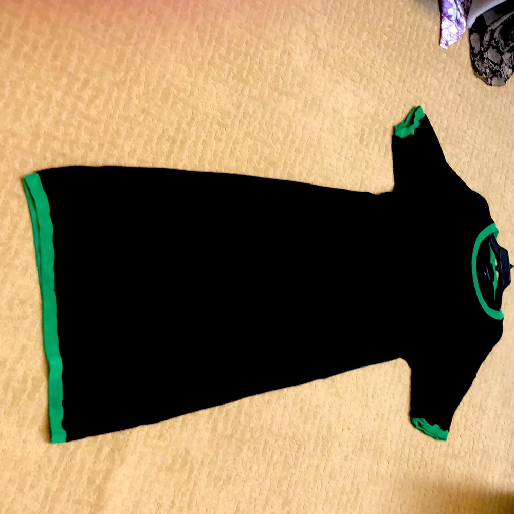 Black and Kelly green trim dress.